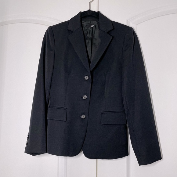 J Crew Black Wool Jacket and Skirt Set - Picture 9 of 15